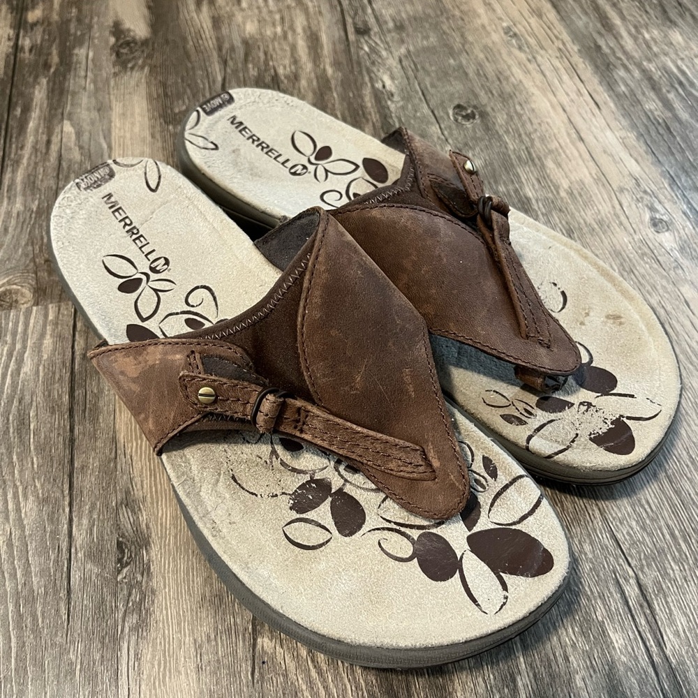 Merrell Brown Leather Sandals